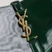 Yves Saint Laurent Green Patent Leather Hobo Bag With Gold Logo And Structured Design #A50817
