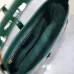 Yves Saint Laurent Green Patent Leather Hobo Bag With Gold Logo And Structured Design #A50817