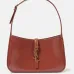 Yves Saint Laurent Green Patent Leather Hobo Bag With Gold Logo And Structured Design #A50817