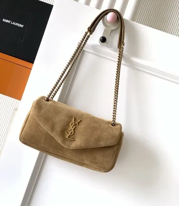 YSL CALYPSO Suede Chain Shoulder Bag, 26 x 14 x 7 cm #A63200