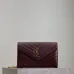 YSL Quilted Envelope Bag With Gold Chain Strap And Iconic Logo In Olive Green #A50333