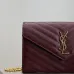 YSL Quilted Envelope Bag With Gold Chain Strap And Iconic Logo In Olive Green #A50333