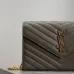 YSL Quilted Envelope Bag With Gold Chain Strap And Iconic Logo In Olive Green #A50333