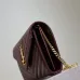 YSL Quilted Envelope Bag With Gold Chain Strap And Iconic Logo In Olive Green #A50333