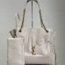 YSL Beige Leather Tote Bags With Gold YSL Logo Set #A50994