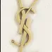 YSL White Quilted Leather Shoulder Bag With Gold YSL Logo #A50995