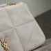 YSL White Quilted Leather Shoulder Bag With Gold YSL Logo #A50995