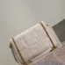 YSL White Quilted Leather Shoulder Bag With Gold YSL Logo #A50995
