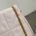 YSL White Quilted Leather Shoulder Bag With Gold YSL Logo #A50995