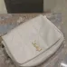 YSL White Quilted Leather Shoulder Bag With Gold YSL Logo #A50995