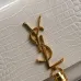 YSL Croc - Embossed Leather Chain Bag With Gold Logo And Tassel Detailing #A50334