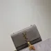 Saint Laurent Lizard - Embossed Leather Crossbody Bag With Gold Tassel size:20×13×5cm #A53695