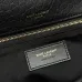 Yves Saint Laurent Black Leather Shoulder Bag With Signature Gold YSL Logo #A50996