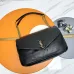 Yves Saint Laurent Black Leather Shoulder Bag With Signature Gold YSL Logo #A50996