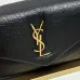 Yves Saint Laurent Black Leather Shoulder Bag With Gold YSL Logo #A50997