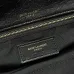 Yves Saint Laurent Black Leather Shoulder Bag With Gold YSL Logo #A50997
