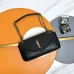 Yves Saint Laurent Black Leather Shoulder Bag With Gold YSL Logo #A50997