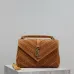 Saint Laurent Studded Suede Top Handle Bag With Signature YSL Logo size:24×17×6cm #A53740