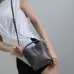 Saint Laurent Lizard - Embossed Leather Bucket Bag With Gold YSL Logo size:15×13×6cm #A53703