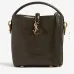 Saint Laurent Lizard - Embossed Leather Bucket Bag With Gold YSL Logo size:15×13×6cm #A53703