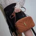 Saint Laurent Studded Suede Crossbody Bag With Iconic YSL Logo size:23×16×6cm #A53741