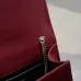 YSL Patent Leather Chain Wallet In Burgundy Showcasing Iconic Logo And Timeless Elegance #A50335
