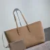 YSL Saint Laurent shopping tote bag Trimmed Suede Tote With Matching Pouch For Winter Chic size:38×28×13cm #A53699