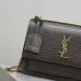 Saint Laurent Lizard - Embossed Leather Crossbody Bag With Gold YSL Logo size:22×8×16cm #A53700