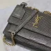 Saint Laurent Lizard - Embossed Leather Crossbody Bag With Gold YSL Logo size:22×8×16cm #A53700