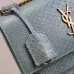 Saint Laurent Python - Embossed Leather Crossbody Bag With Gold YSL Logo size:22×8×6cm #A53694