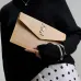 Saint Laurent Rattan - Leather Envelope Clutch With Iconic YSL Logo size:27×16×2cm #A53696