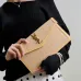 Saint Laurent Rattan - Leather Envelope Clutch With Iconic YSL Logo size:27×16×2cm #A53696