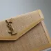 Saint Laurent Rattan - Leather Envelope Clutch With Iconic YSL Logo size:27×16×2cm #A53696