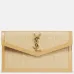 Saint Laurent Rattan - Leather Envelope Clutch With Iconic YSL Logo size:27×16×2cm #A53696