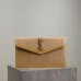 Saint Laurent Rattan - Leather Envelope Clutch With Iconic YSL Logo size:27×16×2cm #A53696