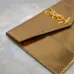 YSL Uptown Gold Snakeskin Clutch, 27 x 16 x 2 cm #A63202