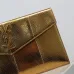 YSL Uptown Gold Snakeskin Clutch, 27 x 16 x 2 cm #A63202