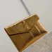 YSL Uptown Gold Snakeskin Clutch, 27 x 16 x 2 cm #A63202