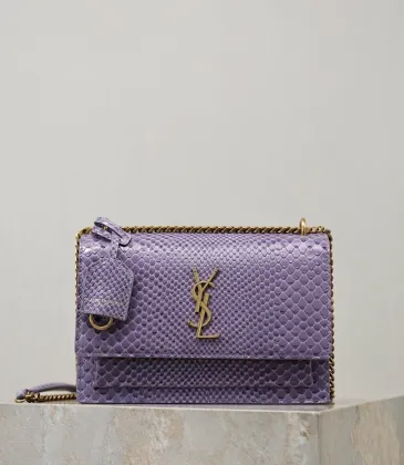 YSL Uptown Gold Snakeskin Clutch, 27 x 16 x 2 cm #A63205