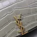 YSL VOLTAIRE Crocodile-Embossed Handbag, 24 x 15 x 5 cm #A63201