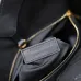 YSL Black Leather Tote Bag With Distinctive V - Shaped Structure #A51652