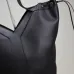 YSL Black Leather Tote Bag With Distinctive V - Shaped Structure #A51652