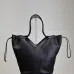 YSL Black Leather Tote Bag With Distinctive V - Shaped Structure #A51652