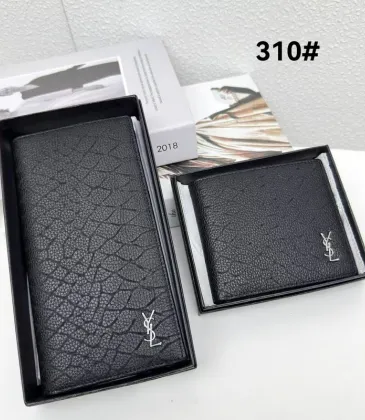 Yves Saint Laurent Logo Leather Wallet Set #A45765