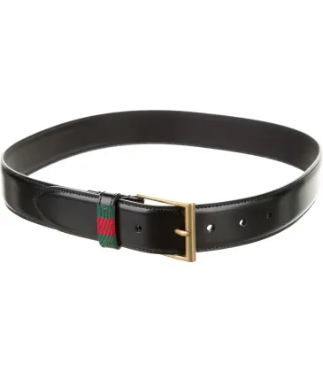 Gucci Web Accent Leather Belt Black #A57294 Gucci Web Accent Leather Belt Black #A57294