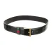 Gucci Web Accent Leather Belt Black #A57294