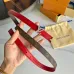 Women's Louis Vuitton AAA+ Leather Belts 2cm #A33435