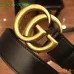 Leather Men's Gucci AAA+ black Belts double G buckle 3.8cm #9111462