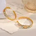 Dior CD Montaigne Crystal-Accented Hoop Earrings #A50092