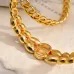 Dior CD Montaigne Crystal-Accented Hoop Earrings #A50092